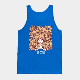 Life Goals - Golden Labrador Retriever dogs Tank Top